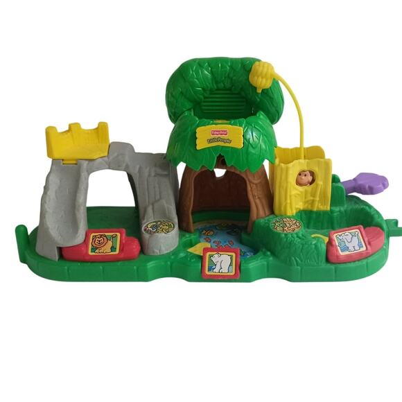 Vintage Fisher-Price Little People Animal Sounds Jungle Zoo with animals*Works* - Picture 2 of 12